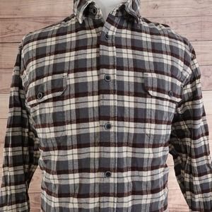JACHS LONG SLEEVE PLAID BUTTON DOWN FLANNEL SHIRT MENS SIZE XL‎